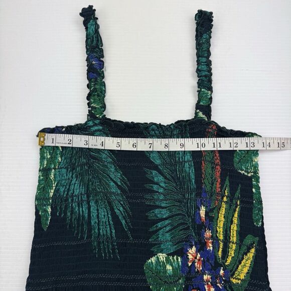 PATRONS of PEACE Boho Smocked Tropical Bodice Top Sleeveless Size Medium - Picture 3 of 6